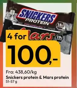 Gigaboks Snickers protein & Mars protein, NOK 100 tilbud