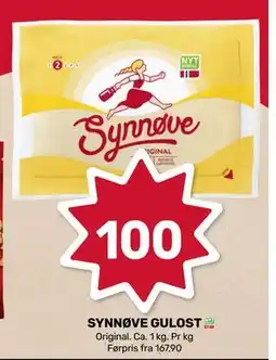 Matkroken SYNNØVE GULOST, NOK 100 tilbud