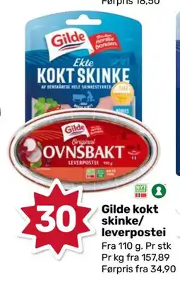 Matkroken Gilde kokt skinke/ leverpostei, NOK 30 tilbud