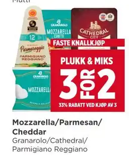 Meny Mozzarella/Parmesan/ Cheddar tilbud