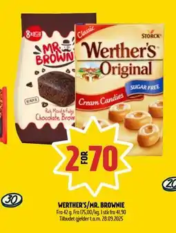 Coop Prix WERTHER’S/MR. BROWNIE, NOK 70 tilbud
