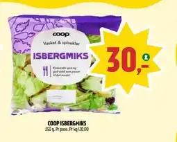 Coop Prix COOP ISBERGMIKS, NOK 30 tilbud