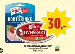 Coop Prix GILDE KOKT SKINKE/LEVERPOSTEI, NOK 30 tilbud