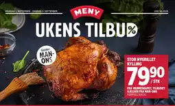 Meny Stor nygrillet kylling tilbud