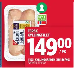 Meny Fersk kyllingfilet tilbud