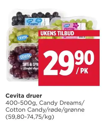 Meny CEVITA druer tilbud