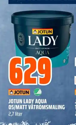 Obs Bygg JOTUN Lady aqua 05/matt våtromsmaling tilbud