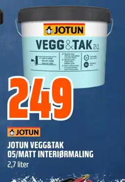 Obs Bygg JOTUN Vegg&tak 05/matt interiørmaling tilbud