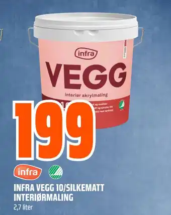 Obs Bygg INFRA Vegg 10/silkematt interiørmaling tilbud