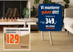 Obs Bygg Pergo gulvlist til laminatgulv tilbud