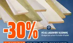 Obs Bygg På all lagerført kledning tilbud
