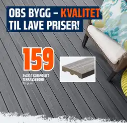 Obs Bygg Kompositt terrassebord tilbud