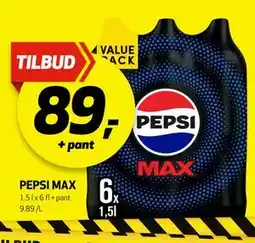 Bunnpris PEPSI MAX, NOK 89 tilbud