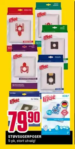 Europris STØVSUGERPOSER, NOK 79.9 tilbud