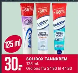 Europris SOLIDOX TANNKREM, Medlemspris tilbud