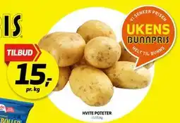 Bunnpris Hvite Poteter, NOK 15 tilbud