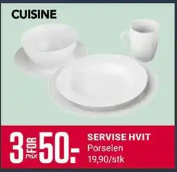 Europris SERVISE HVIT, Medlemspris tilbud