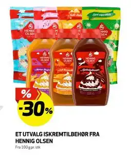 Bunnpris ET UTVALG ISKREMTILBEHØR FRA HENNIG OLSEN tilbud