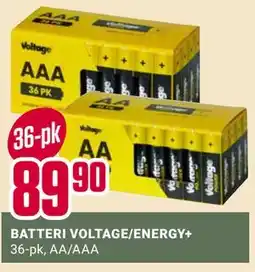 Europris BATTERI VOLTAGE/ENERGY+., NOK 89.9 tilbud
