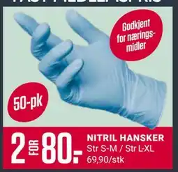 Europris NITRIL HANSKER, Medlemspris tilbud
