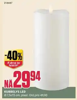 Europris KUBBELYS LED, NOK 29.94 tilbud