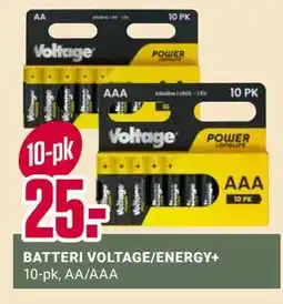 Europris BATTERI VOLTAGE/ENERGY+., NOK 25 tilbud