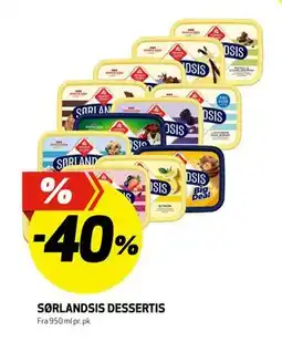 Bunnpris SØRLANDSIS DESSERTIS tilbud