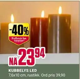 Europris KUBBELYS LED, NOK 23.94 tilbud