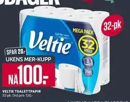 Europris VELTIE TOALETTPAPIR, App-pris tilbud