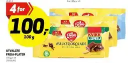 Bunnpris UTVALGTE FREIA-PLATER, NOK 100 tilbud