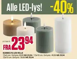 Europris KUBBELYS LED RILLE tilbud