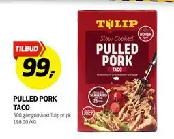 Bunnpris PULLED PORK TACO, NOK 99 tilbud