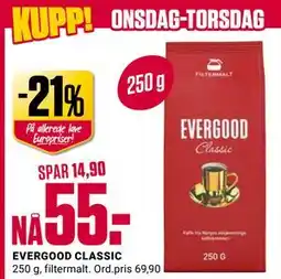 Europris EVERGOOD CLASSIC, NOK 55 tilbud