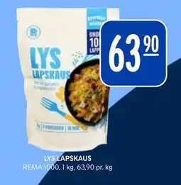 Rema 1000 LYS LAPSKAUS, NOK 63.9 tilbud
