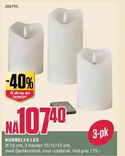 Europris KUBBELYS LED, NOK 107.4 tilbud