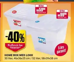 Europris HOME BOX MED LOKK tilbud