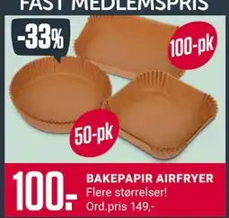 Europris BAKEPAPIR AIRFRYER, Medlemspris tilbud