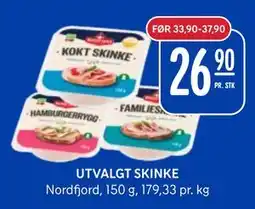 Rema 1000 UTVALGT SKINKE, NOK 26.9 tilbud