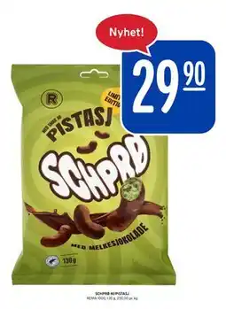 Rema 1000 SCHPRØ M/PISTASJ, NOK 29.9 tilbud
