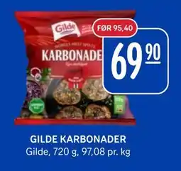 Rema 1000 GILDE KARBONADER, NOK 69.9 tilbud