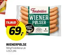 Bunnpris WIENERPØLSE, NOK 69 tilbud