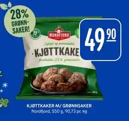 Rema 1000 KJØTTKAKER M/ GRØNNSAKER, NOK 49.9 tilbud