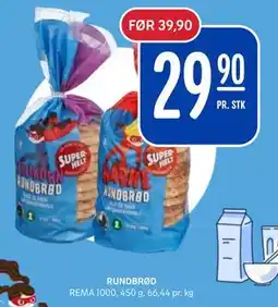 Rema 1000 RUNDBRØD, NOK 29.9 tilbud