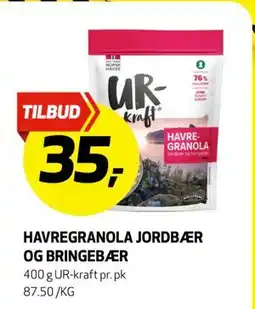 Bunnpris HAVREGRANOLA JORDBÆR OG BRINGEBÆR, NOK 35 tilbud