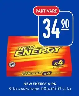 Rema 1000 NEW ENERGY 4-PK, NOK 34.9 tilbud