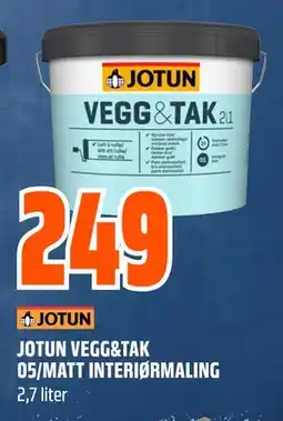 Obs Bygg JOTUN VEGG&TAK 05/MATT INTERIØRMALING, NOK 249 tilbud