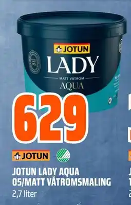 Obs Bygg JOTUN LADY AQUA 05/MATT VÅTROMSMALING, NOK 629 tilbud