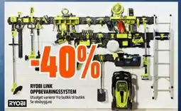 Obs Bygg RYOBI LINK OPPBEVARINGSSYSTEM tilbud