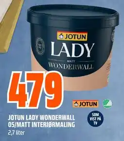Obs Bygg JOTUN LADY WONDERWALL 05/MATT INTERIØRMALING, NOK 479 tilbud