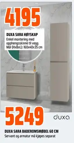 Obs Bygg DUXA SARA HØYSKAP, NOK 4195 tilbud